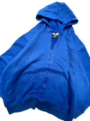 Blue Champion Zip-through Hoodie Men's Medium