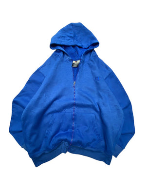 Blue Champion Zip-through Hoodie Men's Medium