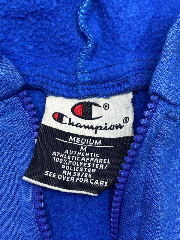 Blue Champion Zip-through Hoodie Men's Medium