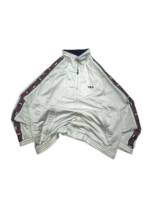 White FILA Tracksuit Jacket Men's XL
