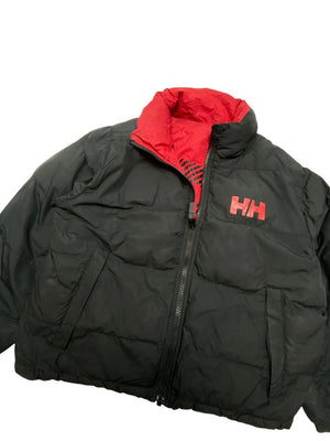 Black-Red Helly Hansen Reverse Puffer Jacket Men's Medium