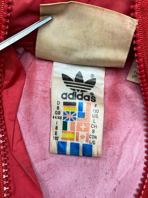 Vintage 90s Red Adidas Windbreaker Men's XL