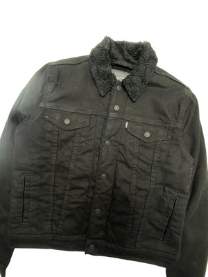 Black Levi's Fleece Jacket Men's Small