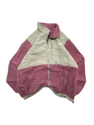 Cream-Purple The North Face Fleece Jacket Women's XL