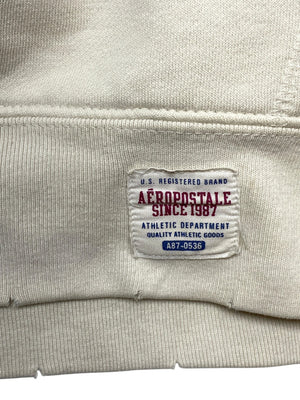 Cream Aeropostale Hoodie Men's Large