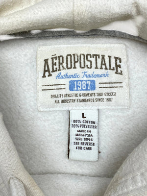 Cream Aeropostale Hoodie Men's Large