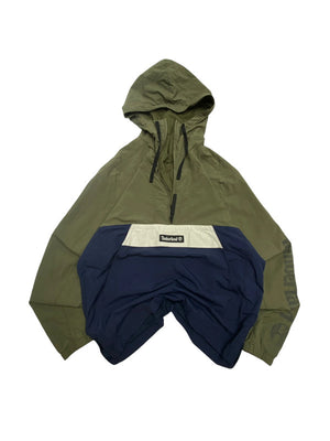Green-Navy Timberland Anorak Jacket Men's Small