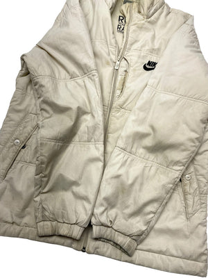 00s Cream Nike Puffer Jacket Women's XXL