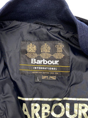 Black Barbour International Quilted Jacket Women's Large