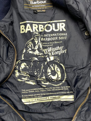 Black Barbour International Quilted Jacket Women's Large