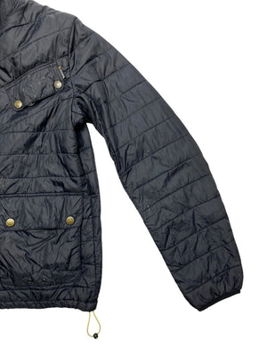 Black Barbour International Quilted Jacket Women's Large