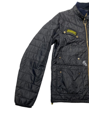 Black Barbour International Quilted Jacket Women's Large