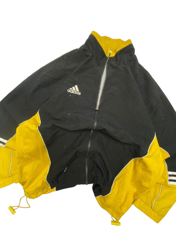 Vintage 90s Black-Yellow Adidas Windbreaker Men's XL