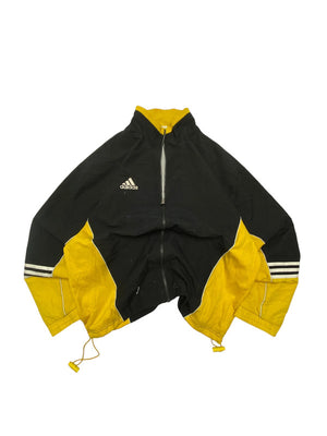 Vintage 90s Black-Yellow Adidas Windbreaker Men's XL