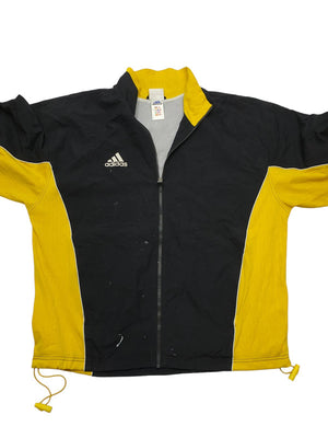 Vintage 90s Black-Yellow Adidas Windbreaker Men's XL