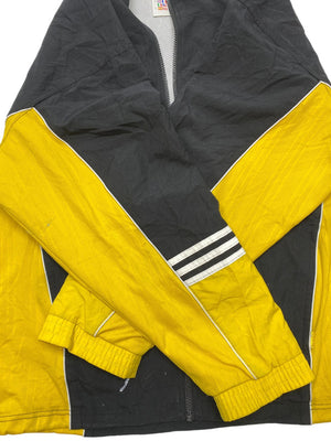 Vintage 90s Black-Yellow Adidas Windbreaker Men's XL
