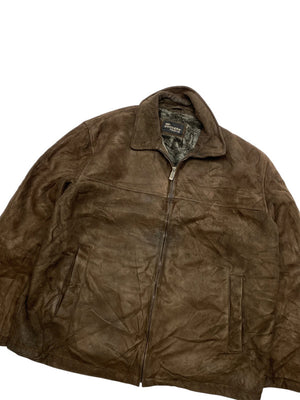 Brown Dockers Premium Bomber Jacket Men's Large