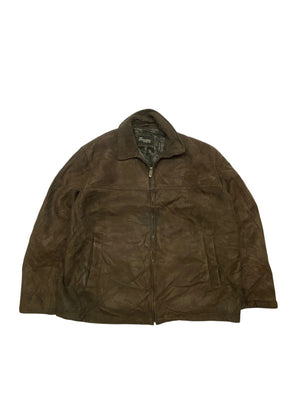 Brown Dockers Premium Bomber Jacket Men's Large