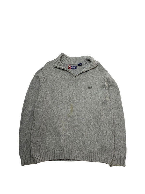 Grey CHAPS 1/4 Zip-up Jumper Women's Large