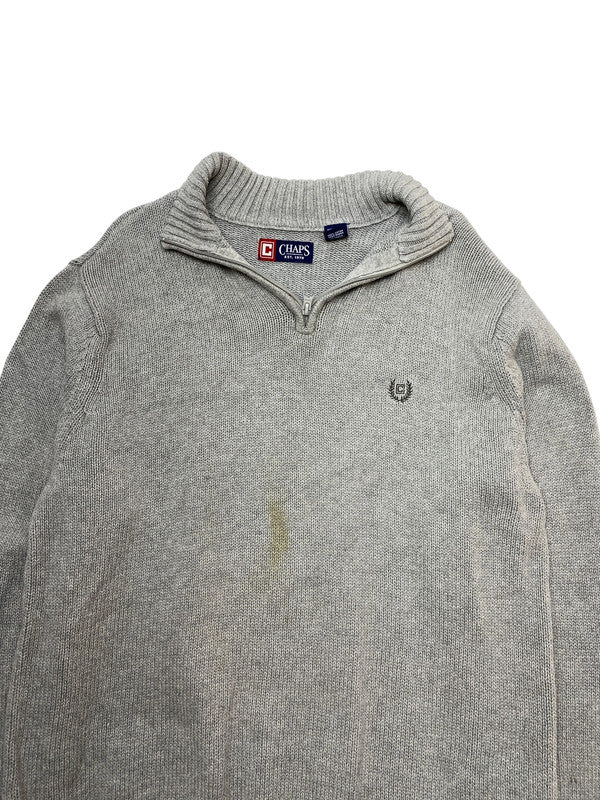 Grey CHAPS 1/4 Zip-up Jumper Women's Large