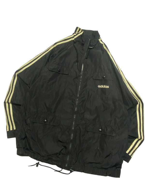 Vintage 90s Black Adidas Windbreaker Men's XL