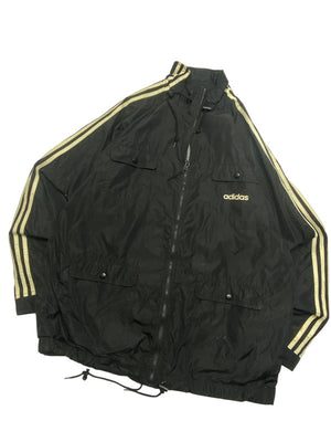 Vintage 90s Black Adidas Windbreaker Men's XL