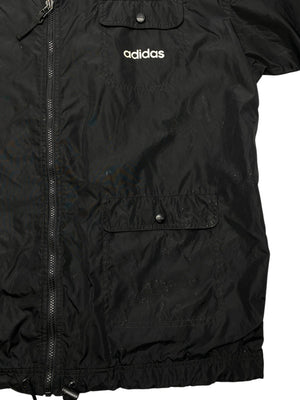 Vintage 90s Black Adidas Windbreaker Men's XL