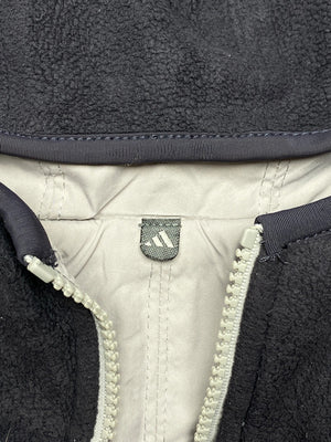 Vintage 90s Black-Grey Adidas Reverse Jacket Men's Small