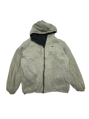 Vintage 90s Black-Grey Adidas Reverse Jacket Men's XL
