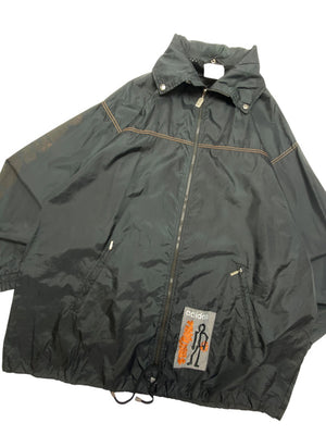 Vintage Black Adidas Windbreaker Men's XL
