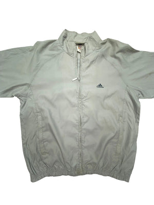 Vintage 90s Grey Adidas Windbreaker Men's Large