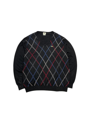 Black Lacoste V-neck Jumper Men's XL
