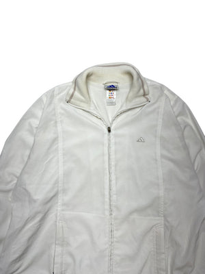 Vintage 90s White Adidas Tracksuit Jacket Men's Large