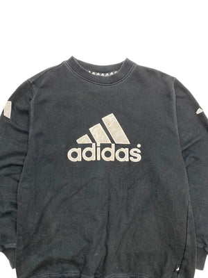 Vintage 90s Black Adidas Sweatshirt Men's XS