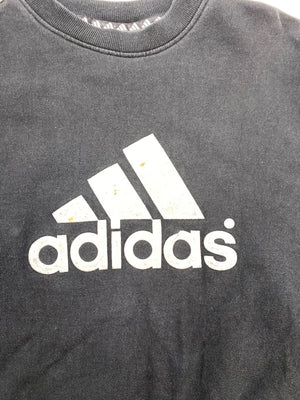 Vintage 90s Black Adidas Sweatshirt Men's XS