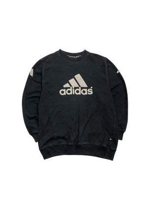 Vintage 90s Black Adidas Sweatshirt Men's XS