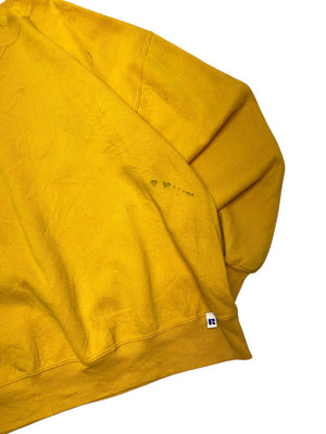 Vintage 90s Yellow Russell Athletic Sweatshirt Men's XL