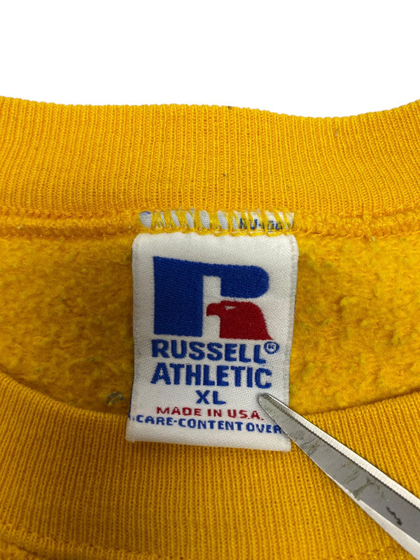 Vintage 90s Yellow Russell Athletic Sweatshirt Men's XL