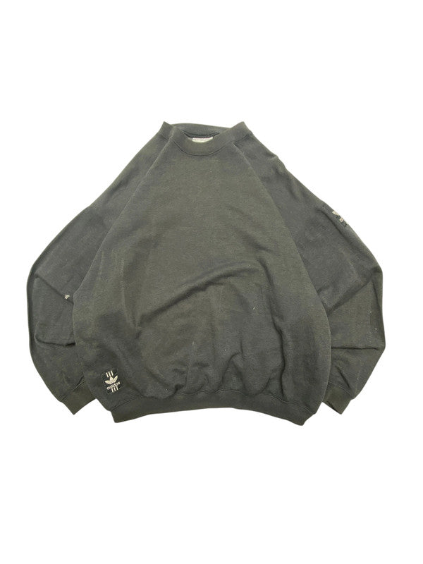 Vintage 90s Black Adidas Sweatshirt Men's XXL