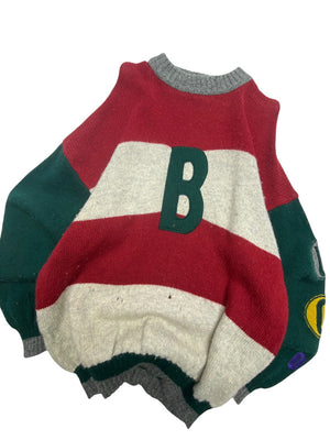 Multi-colour Striped Knitwer Jumper Men's Medium