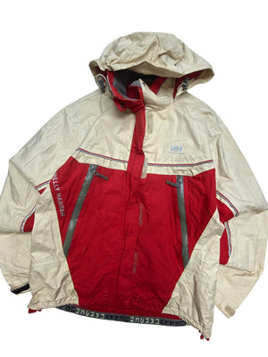 Red-Khaki Helly Hanseb Raincaot Men's Small