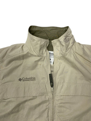 Beige Columbia Windbreaker Men's Large
