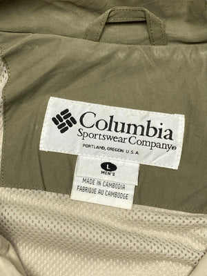 Beige Columbia Windbreaker Men's Large