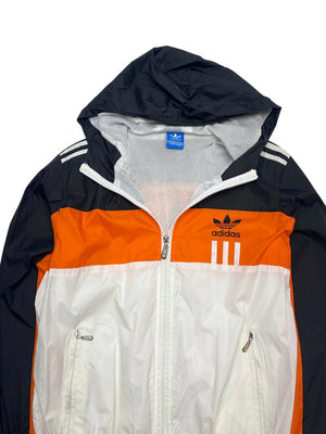 Black-Orange-White Adidas Originals Windbreaker Men's Small