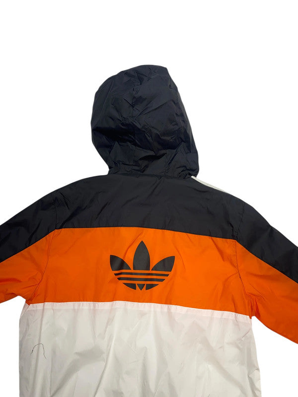 Black-Orange-White Adidas Originals Windbreaker Men's Small