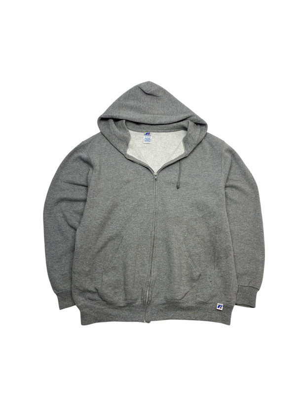 Grey Russell Athletic Zip-through Hoodie Men's XL
