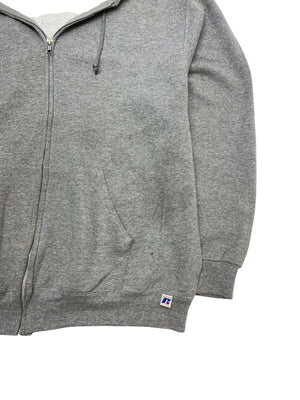 Grey Russell Athletic Zip-through Hoodie Men's XL