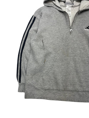 Vintage 90s Grey Adidas Hoodie Women's Medium