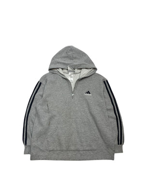 Vintage 90s Grey Adidas Hoodie Women's Medium
