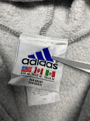 Vintage 90s Grey Adidas Hoodie Women's Medium